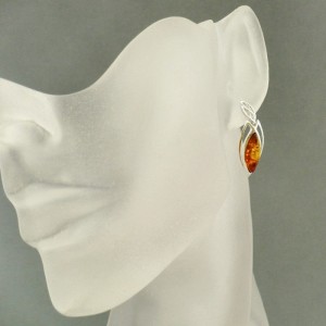 amber earrings 121a